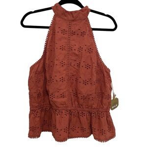 Ryegrass Halter Top Eyelet Cottagecore Festival Womens‎ Size XL Cotton NWT